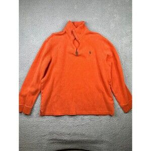 Ralph Lauren zip neck thick thermal pull over size large